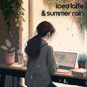 Iced Latte & Summer Rain: Peaceful Coffee House Workspace, Lofi Beats with Rain Sounds - Café Lofi Base
