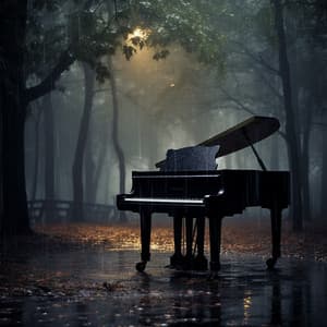 Teclas De Piano Hacia La Serenidad: Sendero De Yoga Lluvioso Hacia La Felicidad - Piano clásico