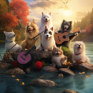 Pets by the River Song: Music by the Brook - River Sounds