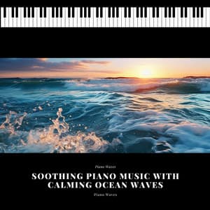 Soothing Piano Music with Calming Ocean Waves - Piano Waves