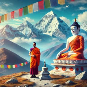 Mystics of Tibet: Experimental Fusion of Ancient Harmonies - Tibetan Monks Art