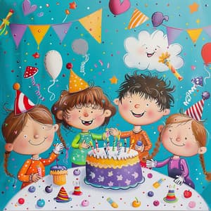 Silhouettes Dancing on Nebula Echoes - Happy Birthday Songs