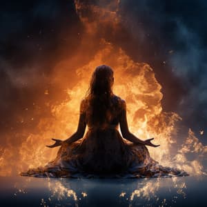 Meditative Fire Flames: Fire's Mindful Dance Beat - Nature 101
