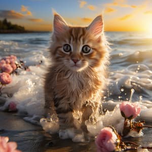 Música De Bigotes Ronroneantes: Serenidad Felina Oceánica - Sonidos Relajantes de Naturaleza