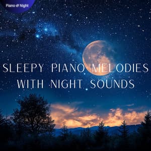 Sleepy Piano Melodies with Night Sounds - Piano & Night