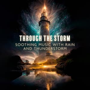 Through the Storm: Soothing Synth Music with Rain and Thunderstorm Sounds for Relaxation & Meditation, Perfect Background Music for Sleeping and Stress Relief - Raindrops Healing Music Universe