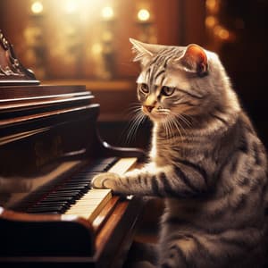 Purring Echoes: Piano Cats Melody - Classical New Age Piano Music
