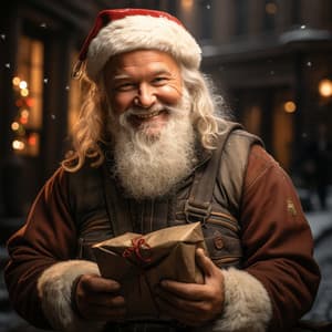 Santas Smiling Beard Gifting Cookies - Jesus is King