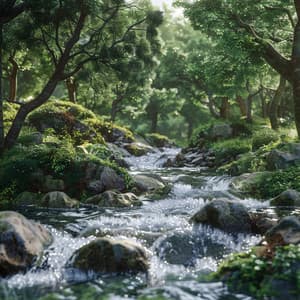 Soft River Sounds for Calm and Relaxation - Relaxing Restaurant Music