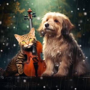 Rain's Pet Serenity: Gentle Rain with Pet Companions - Music of the Forest