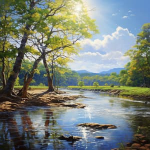 Binaural River Serenity: Natural Tranquility - Binaural Guidance