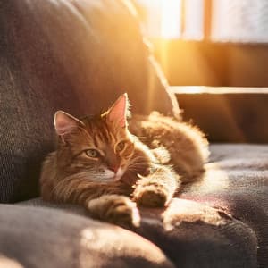 Gracia Felina: Música De Guitarra Suave Para Gatos - Almuerzo tranquilo y suave