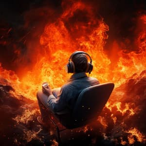 Relaxing Blaze: Ambient Fire Rhapsody - Fine Dining Music