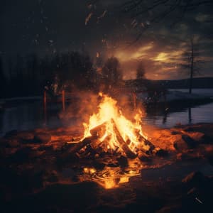 Fireside Dreams: Softly Burning Lullabies - Binaural Beats Concentration