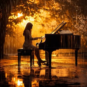 Meditación De Enfoque Lluvioso: Melodías Tranquilas De Piano - En el piano