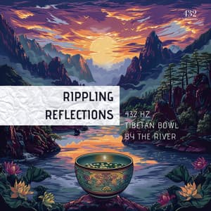 Rippling Reflections: 432 Hz Tibetan Bowl by the River - 432 Vibrations