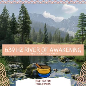 639 Hz River of Awakening: Tibetan Bowls Anew - Meditation Followers
