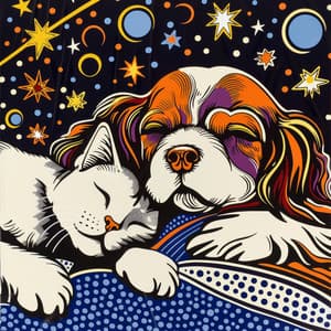 Sternenträume: Haustier-Nachtpause - Beruhigende Musik für Hunde