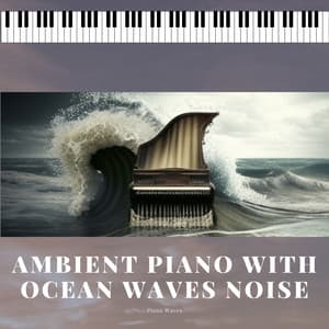 Ambient Piano with Ocean Waves Noise - Piano Waves