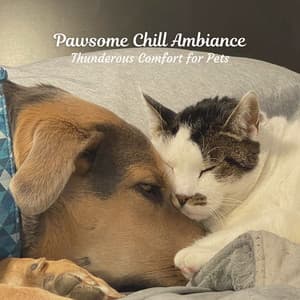 Pawsome Chill Ambiance: Thunderous Comfort for Pets - Deep Sleep Rain & Thunder