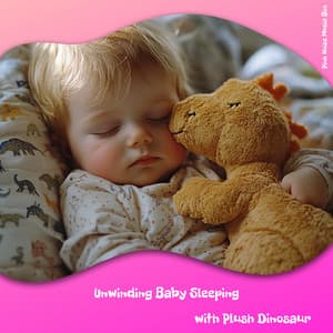 Unwinding Baby Sleeping with Plush Dinosaur - Pink Noise Music Box
