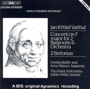 Vanhal: Concerto for 2 Bassoons in F Major / 2 Sinfonias - Johann Baptist Vanhal