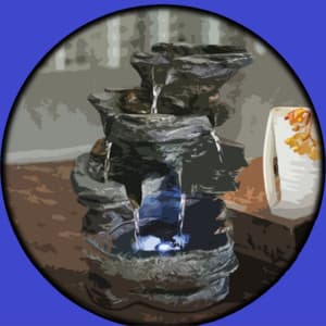 Small Indoor Waterfalls, Rock Gardens, and other Decorative Water Features for Background Sounds - White Noise for Absolute Sleep
