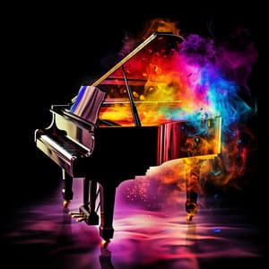 Piano Music Canvas: Artistic Notes - Golden Keys
