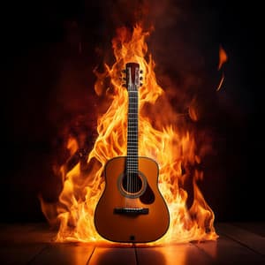 Relaxing Guitar Flames: Soothing Strings and Fire Sounds - Groovy Guitar Music
