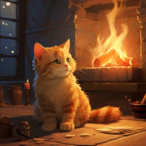 Serenidad Junto Al Hogar Para Gatos: Ambiente Tranquilo De Las Brasas - Algo de Música