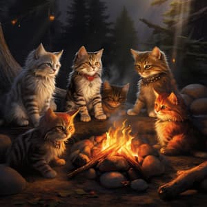 Torchlit Cat Melodies: Music in the Torch - Fire