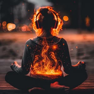 Relaxation in the Glow: Fire's Soothing Music - Soft Soundscapes