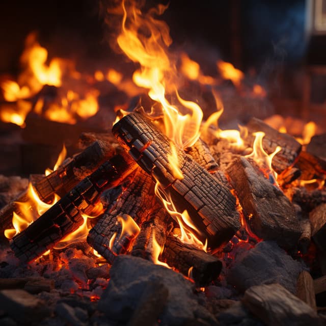 Trabajo Contemplativo Iluminado Por El Fuego: Música Relajante Y Luz De Fuego - Paisaje sonoro de la naturaleza