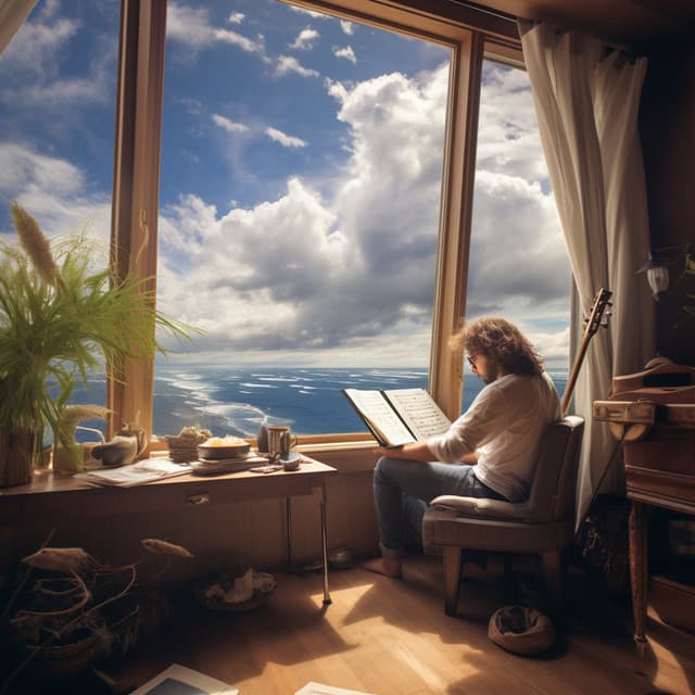 Oceanic Nocturne of Study Serenity: Music for Stress Relief - Ocean Sounds