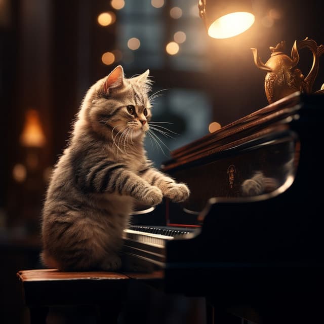 Graceful Echoes: Piano Cats Symphony - Classical Piano