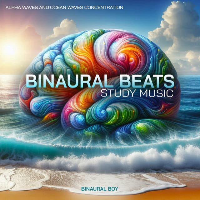 Binaural Beats Study Music - Alpha Waves and Ocean Waves Concentration - Binaural Boy