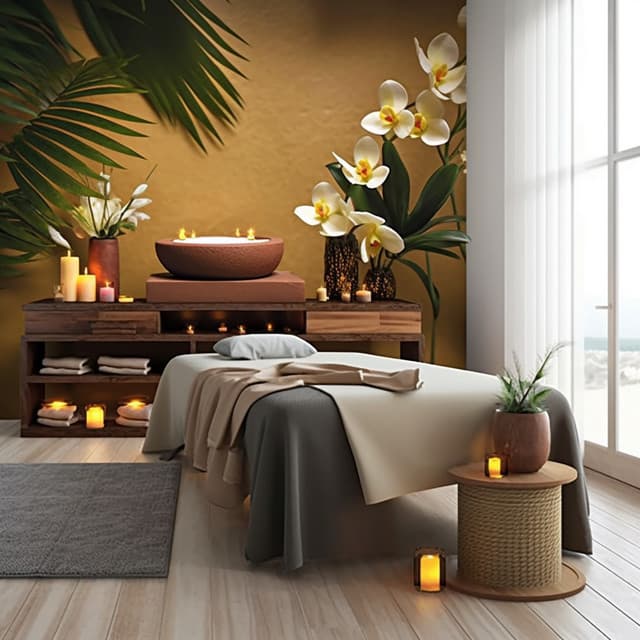 Ember's Spa Serenity: Fireside Cantata Beat - Weather and Nature Recordings