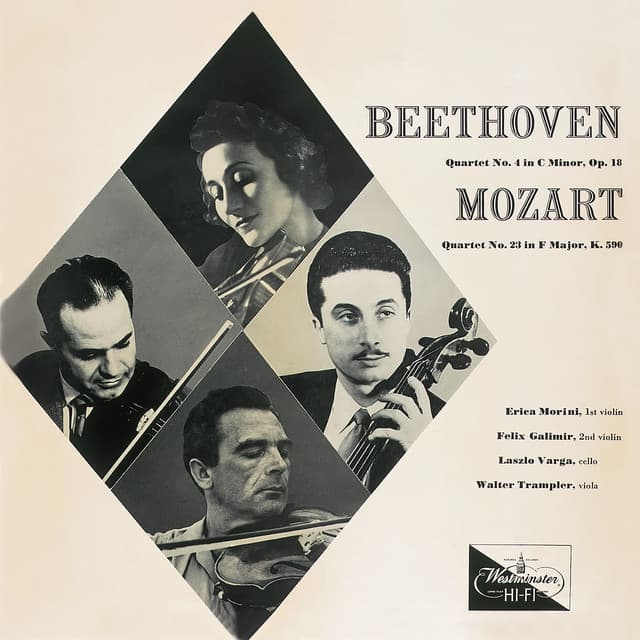 Beethoven: String Quartet No. 4 in C Minor, Op. 18 No. 4; Mozart: String Quartet No. 23 in F Major, K. 590 "Prussian No. 3" - Erica Morini