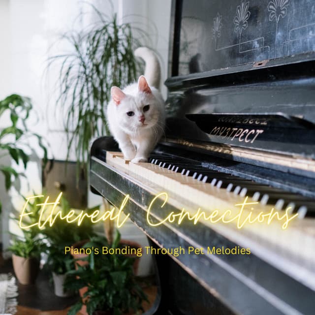 Ethereal Connections: Piano's Bonding Through Pet Melodies - Cafe Chillout Jazz
