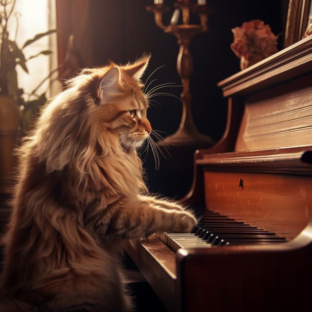 Melodías Felinas: Piano Meditativo Para La Tranquilidad De Los Gatos - Música de gatito