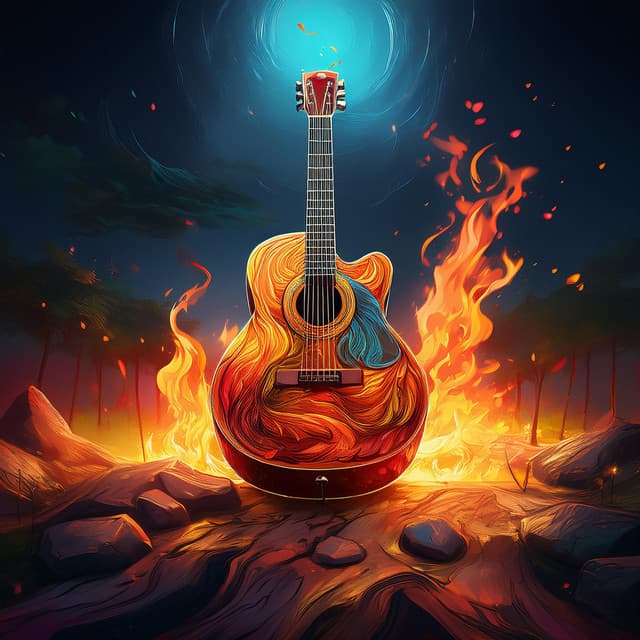 Guitar Fireside Relaxation: Calming Flames and Tunes - Spanish Guitar Instrumentals