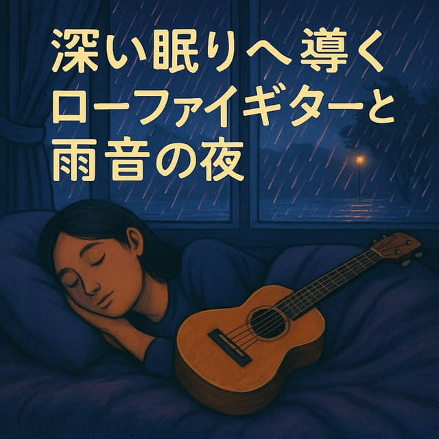 Lo-fi Rain Guitar for Deep Sleep - The peak of sleep music-Sleeping village-