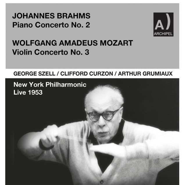 George Szell conducts Brahms Piano Concerto No. 2 and Mozart Violin Concerto No. 3 live - New York Philharmonic