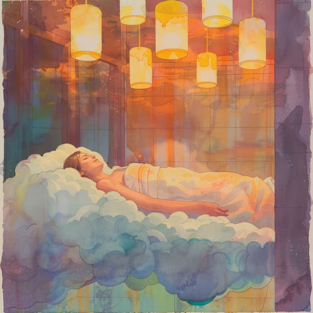 Entspannungsoase: Gemütliches Schlummern im Garten-SPA-Tapisserie - Einschlafen