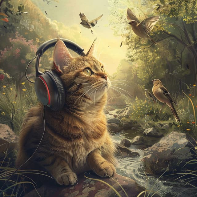 Cats Creek Melodies: Binaural Birds in Nature's Peace - 92 96 Hz - Battement Binaural