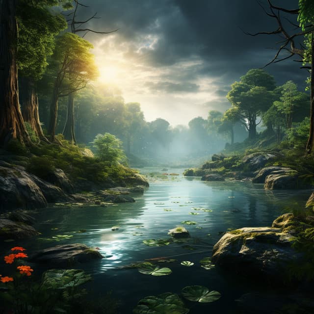 Paisajes Acuáticos Tranquilos: Serenidad En El Estudio Del Río - Sonidos del clima