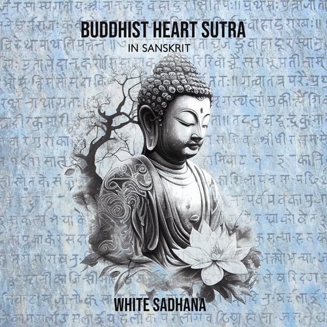 Buddhist Heart Sutra in Sanskrit - White Sadhana