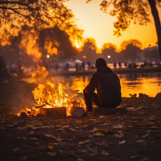Junto A La Fogata: Música Relajante Y Fuego - Perspectiva de la naturaleza