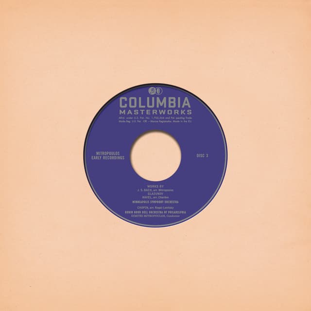 Mitropoulos Conducts Bach, Glazunov and Chopin - Dimitri Mitropoulos