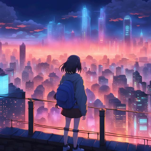 Neon City Reveries: Lo-Fi Echoes of Akira's Tokyo - Anime Girl Lofi